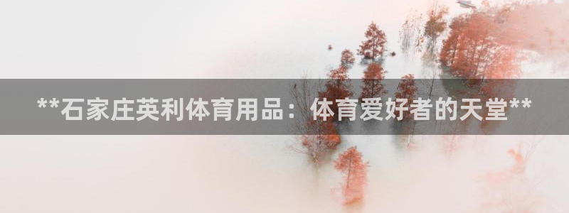 欧陆娱乐测速网站：**石家庄英利体育用品：体育爱好者