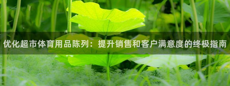 欧陆娱乐出款了吗：优化超市体育用品陈列：提升销售和客