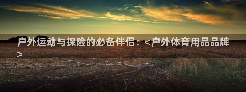 欧陆娱乐官网注册中心在哪：户外运动与探险的必备伴侣：